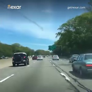 An incredibly close call on Southern State Pkwy, NY. Captured with Nexar, the AI dashcam app. Download for free: Android nxr.cm/android iPhone nxr.cm/ios | Nexar