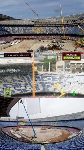 😥Ver el Camp Nou así se hace muy raro.... ➡️Aspecto irreconocible el del futuro ‘Espai Barça’ #JUGONES | El Chiringuito TV