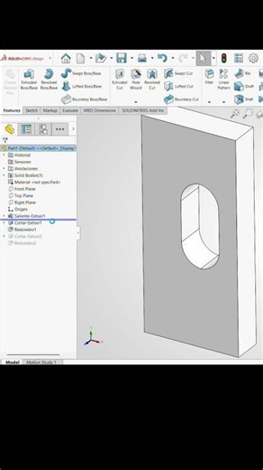 Oculta operaciones en SolidWorks de manera facil #Solidworks #CAD#ingenieria