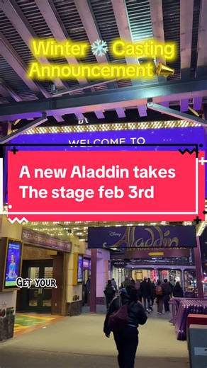 @Aladdin The Musical welcomes a new Aladdin beginning Feb 3rd #tiktokgogrow #musicaltheatre #musical #broadway #musicals