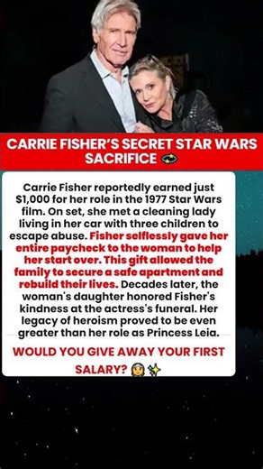 carrie fisher star wars kindness story