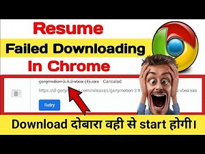 Resume failed downloading in chrome 2025 | How to resume download in chrome