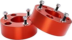 EVIL ENERGY 3" Leveling Lift Kit Compatible with 2006-2024 Ram 1500 (4WD Only), 2005-2011 Dakota (2WD Only), 3 inch Front Suspension Forged Strut Spacers Red