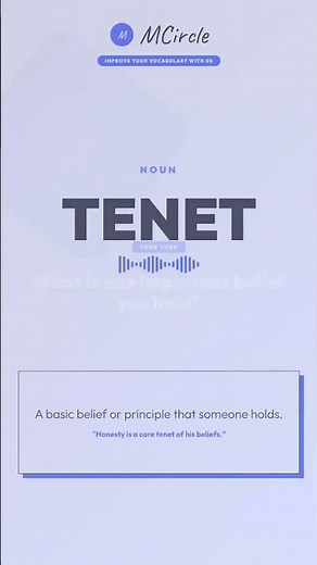 Learn English: What is Tenet? | Vocabulary Shorts