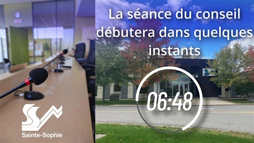En direct de l’hôtel de ville de Sainte-Sophie. Bienvenue à tous, merci pour votre écoute. | Municipalité de Sainte-Sophie
