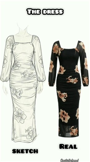 Fashion Sketch to Real Life ✨ Outfit Transformation #shorts