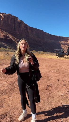 Helicopter skydive adventure over Moab Canyon