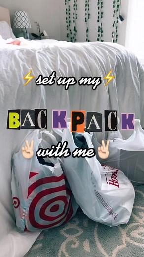 Girl's Preppy Backpack Setup for School