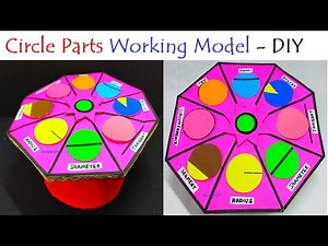 circle parts working model - maths project - tlm - diy - simple and easy steps | DIY pandit