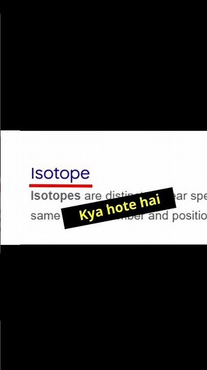 what are isotopes|| simple definition with an examples || fullyexplained #basicconceptsofchemistry