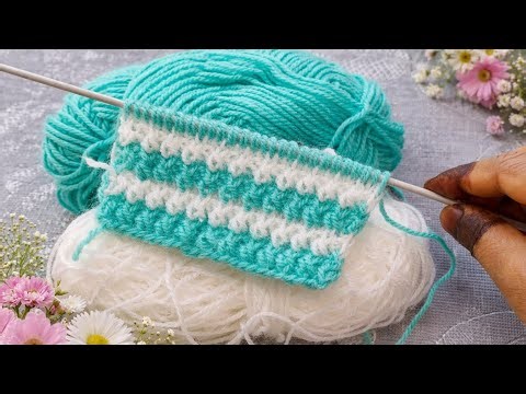 Two Colour Knitting Pattern | Easy & Beautiful Design