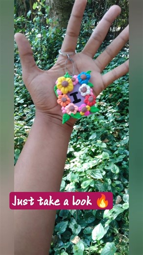 🔑 DIY Keychain Making Tutorial | Easy Handmade Craft Ideas 💖.# viral shorts #trending #art #diy