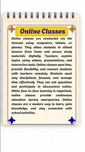 🔴Online Classes | Online Classes Essay | Essay On Online Classes