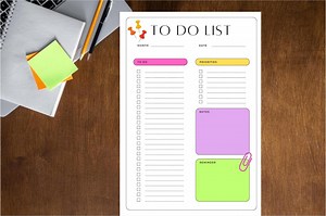 To Do List, Planner, Organiser, Templates, Stationary, School, Office, Student, Exams - Etsy