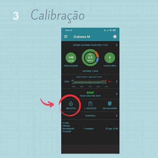 Como calibrar o Freestyle Libre usando o app Diabetes:M #Shorts