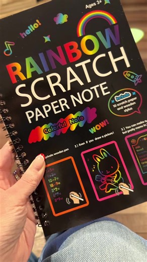Scratch Paper Note Pad for Nostalgic Kids' Art