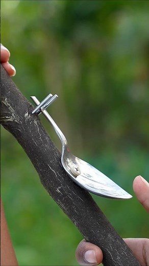 Creative black stick and spoon Slingshots #Diy #Bambooart #Slingshots