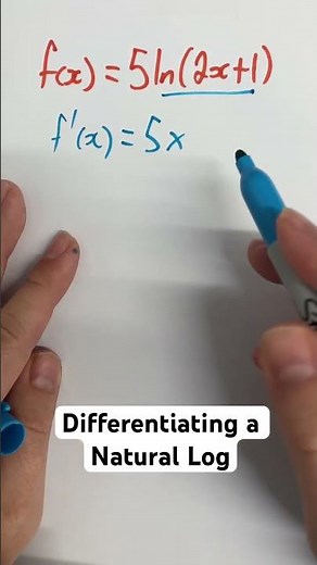 Differentiating a natural log! #math #logarithim #calculus #exam