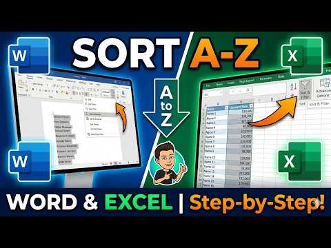 How to Alphabetize A to Z in Word and Excel Fast & Easy! 1