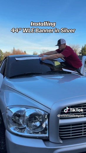 Installing 44” WLE Banner in Silver! Got it at WideLoadEmpire.com #wideloadempire #wideload