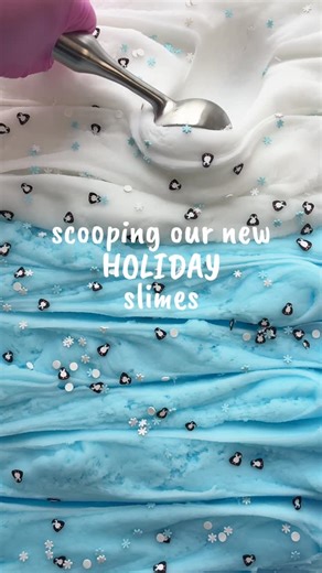 WWW.GLITTERSLIMES.COM on Instagram: "our first holiday slimes of this season drop today 11/16 at 6pm est ⛄️❄️🎄✨"