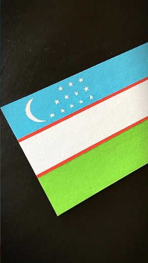 UZBEKISTAN 🇺🇿 Flag Drawing #flags #uzbekistan #asia