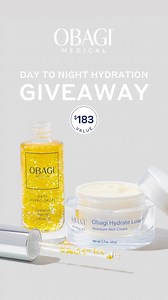Treat your skin to the ultimate hydrating set🤍 4 lucky winners will receive our Day to Night Hydration Skincare Set featuring our Daily Hydro-Drops® Facial Serum and Obagi Hydrate Luxe® How to enter: 🤍 Follow Obagi on Instagram 🤍 Like this post 🤍 Tag 3 friends in the comments Bonus Point: Repost this video to your story Instagram contest ends March 27, 2024, at 11:59pm. 4 winners will be selected at random and will be contacted through DM. Winning prizes are valued at $183. Link in highlight