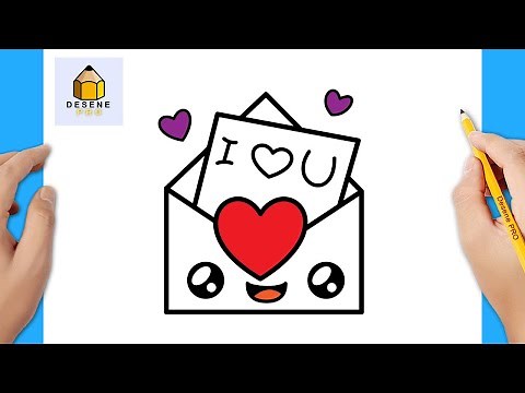 Cum se deseneaza o felicitare de Ziua Indragostitilor | Desene de Valentines Day