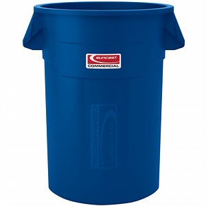 Suncast TCU55BL 55 Gallon Blue Round Trash Can