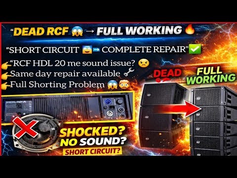🔥 RCF HDL 20 Dead? Full Repair Process Step by Step 😱 #rcfhdl20 #djrepair #amplifier#soundandlights