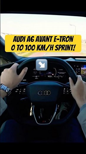 0 - 100 KM/H Audi A6 Avant E-Tron Performance #audi #fyp #electriccar