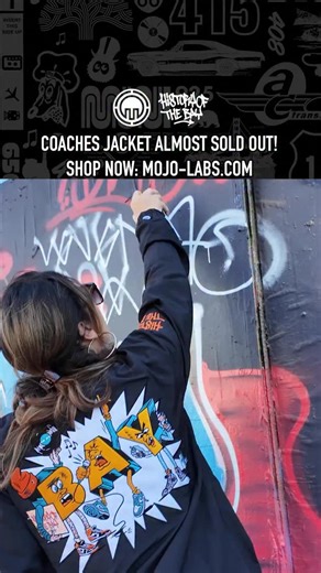 Dregs One on Instagram: "Jackets going FAST!  Order now, or else the only other place to cop will be at History of the Bay Day on Nov. 9th - once they’re gone, they’ll never be remade. Link in bio! Design by @mojobrandon Art by @dougc1971 for @morningbreathinc Videography by @tpc_almightyomilly Modeled by @ladimeuna @rrremio #historyofthebay #bayarea #sanfrancisco #graffiti #streetart #streetwear #fashion #brand"