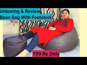 XXL Bean Bag With Footstool Unboxing & Review /Orka bean bag/Fill bean bag at home/Amazon Haul