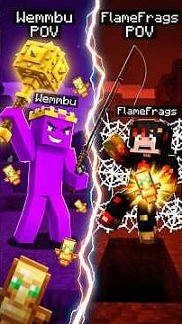 Both POVs of Wemmbu Destroying Flamefrags😭☠️ #wemmbu #flamefrags #unstablesmp #unstableuniverse