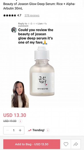 Beauty of Joseon Glow Deep Serum Ingredient Review