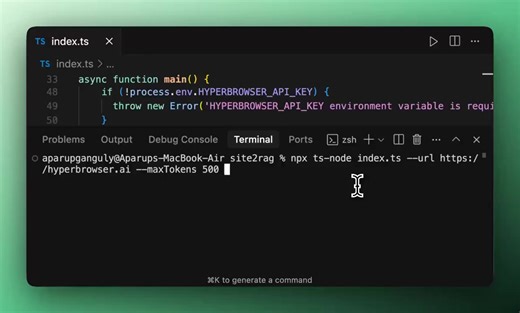 5.3K views · 90 reactions | open-source Site-to-RAG, a tool that turns any website into RAG-ready training data.  Paste any URL and get clean, structured chunks in seconds with citation tags and token budgeting, perfect for training AI models without manual data prep. - https://github.com/hyperbrowserai/examples/tree/main/site2rag | Md Ismail Sojal | Facebook