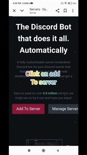 How to add dyno bot to your discord server||#discord #dyno