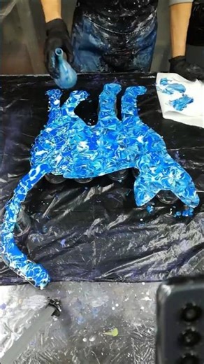 Balloon Kiss Cat 😻 Easy Fluid Art 💦 Acrylic Paint Pouring