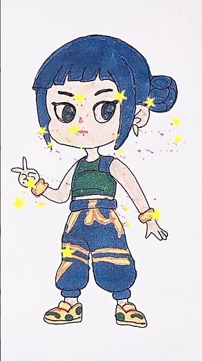How to Draw Zoey from kpop demon hunters | Step by step drawing for kids #shorts