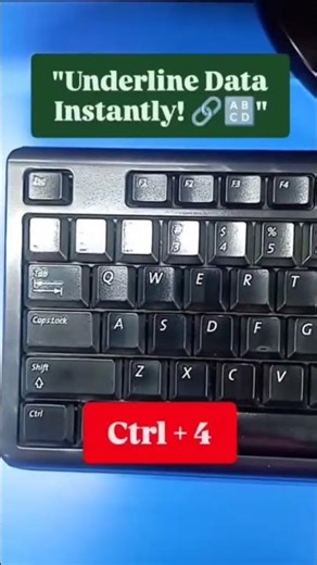 Excel Data ko Underline karein 1 Second mein! ⚡📊#excel