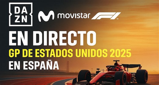 DAZN y Movistar F1 televisaron la carrera del GP de Estados Unidos 2025 en España (19/10/25)