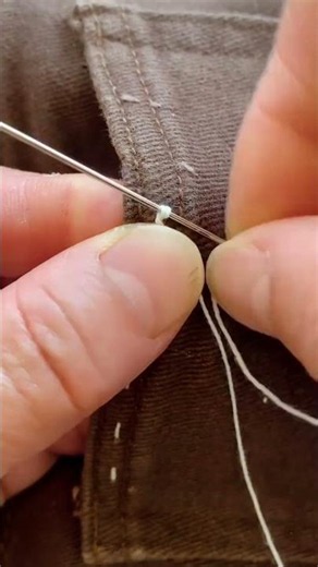 The Cleanest Hand Stitch You'll Ever See! 🧵✨ #shorts #shortvideo