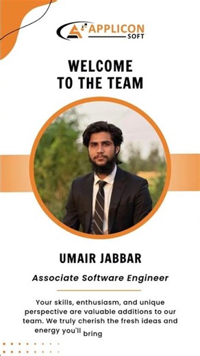 A warm welcome to Umair Jabbar as he joins Applicon Soft!