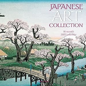 Graphique 2025 Japanese Art Collection Wall Calendar | 12” x 12” | Thick Paper | Home & Office Organizer | Large Monthly Grid | 3 Languages & Marked Holidays | 4 Month Preview Page for 2026