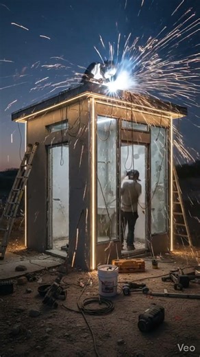 I Built a Cinematic LED Outhouse From Scratch at Night 😱 | Full Luxury Transformation