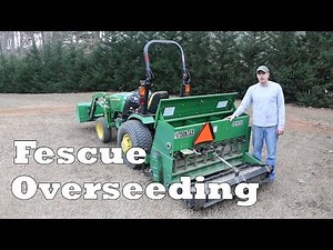 John Deere 2032R Fescue Overseeding