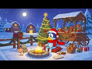 Bluey's Farm Lofi ❄️ Cozy Christmas Campfire Ambience & Snowy Marshmallow Beats 🎄