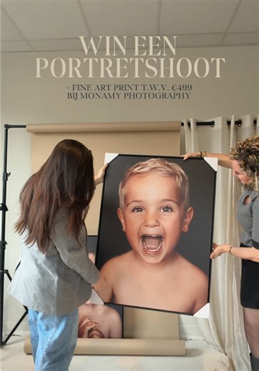 💖 WIN EEN PORTRET SHOOT INCLUSIEF FINE ART PRINT T.W.V. €499,- 💖 Droom jij al langer van een tijdloos portret van je kindje(s) als kunstwerk in je interieur? Dan is dit je kans! Doe mee aan deze prachtige GIVEAWAY en maak kans op een professionele portretshoot inclusief een luxe fine art print. Hoe doe je mee? Het zou leuk zijn als je 📸 @monamyphotograhy & mijn account (Sarah.vbh) volgt Heel veel succes! ✨ Liefs, Sarah & Amy