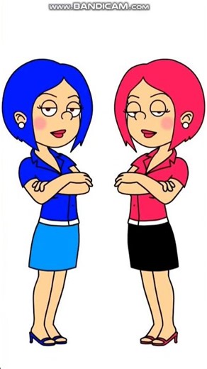 Lori and Gina looking cute wearing wigs! #shorts #goanimate