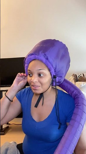 First Time Using Soft Bonnet Hair Dryer!#naturalhair